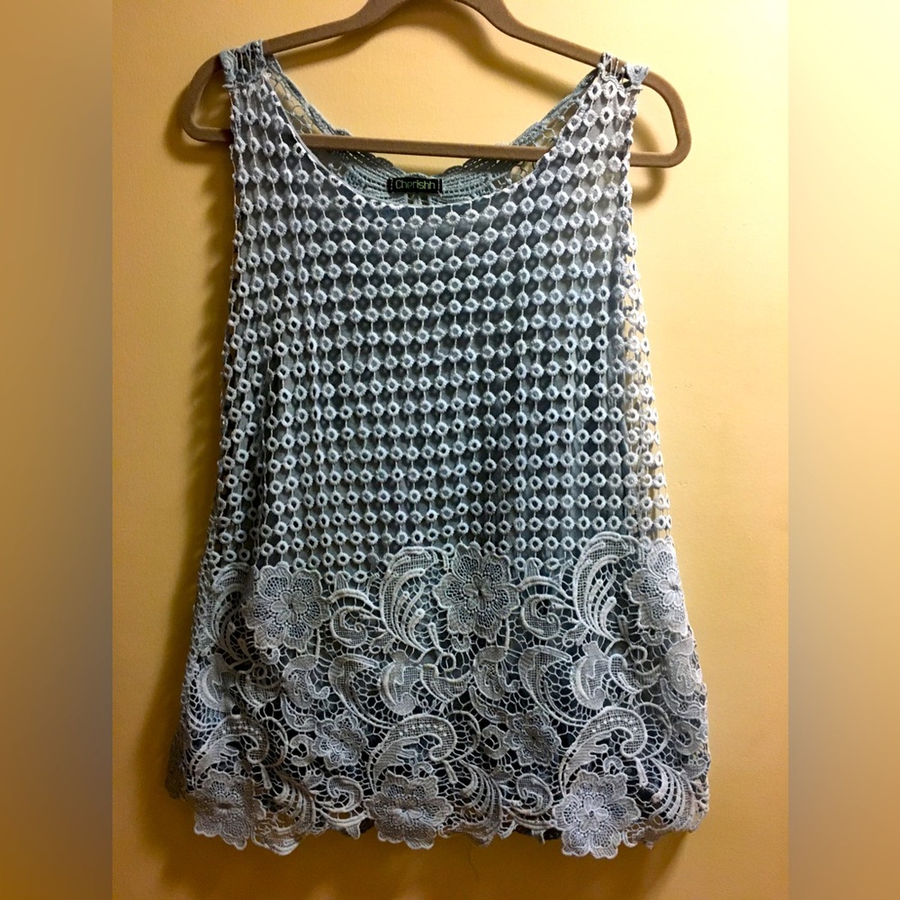 Crochet and lace top